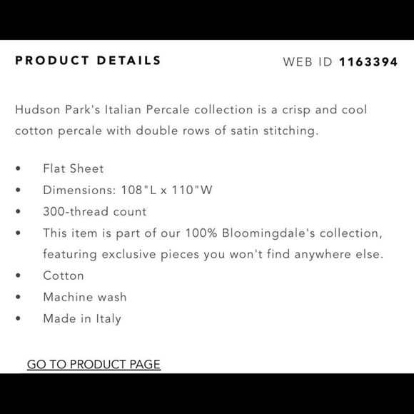 Ralph Lauren Hudson Park Italian Percale King Fiat Sheet Collection - Used - Picture 5 of 5